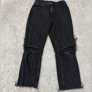 Abercrombie & Fitch Black Straight Leg Jeans